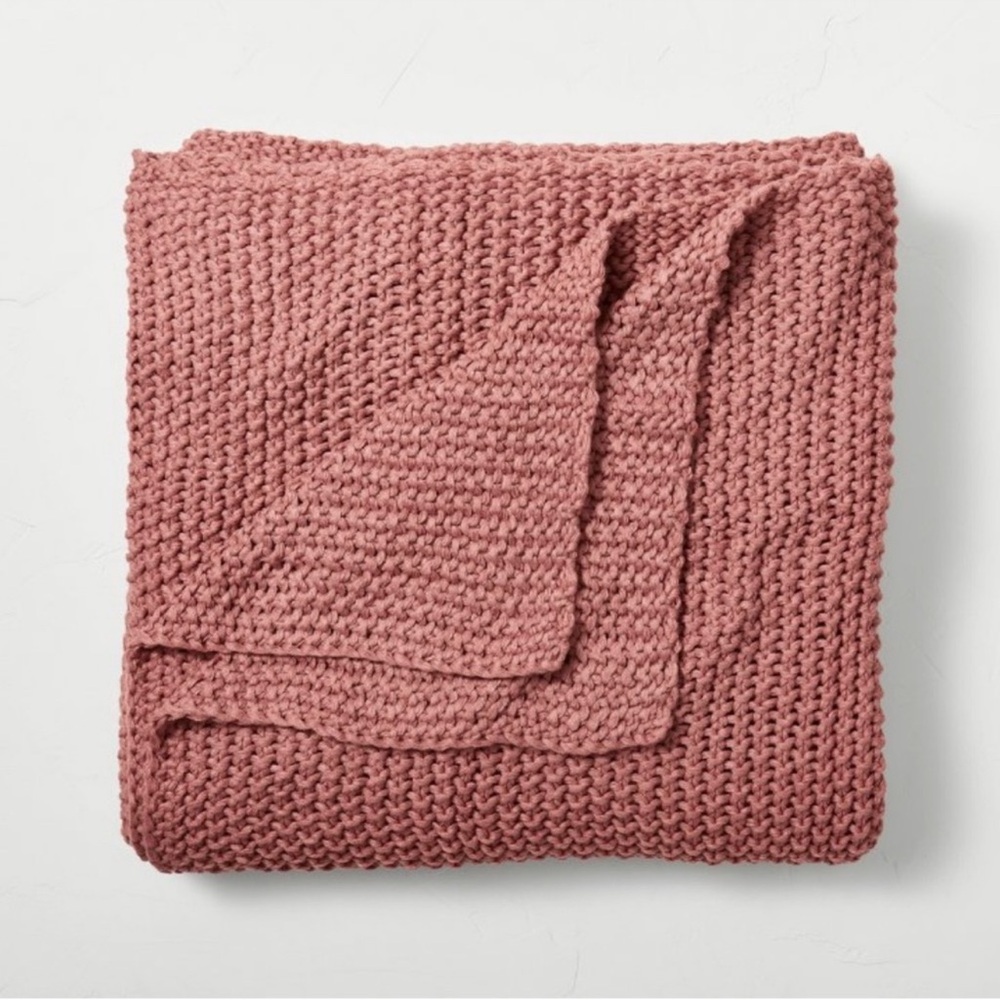 Casaluna Chunky Knit Blanket - Rose NWT Full/Queen
